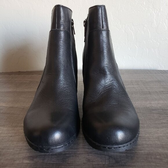 Montana Artisan Crafted Leather Ankle Boots Booties Black Size Women's 11 Buckle - Picture 2 of 12